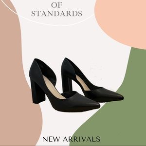 NINE WEST • black chunky heel pumps • sz 10